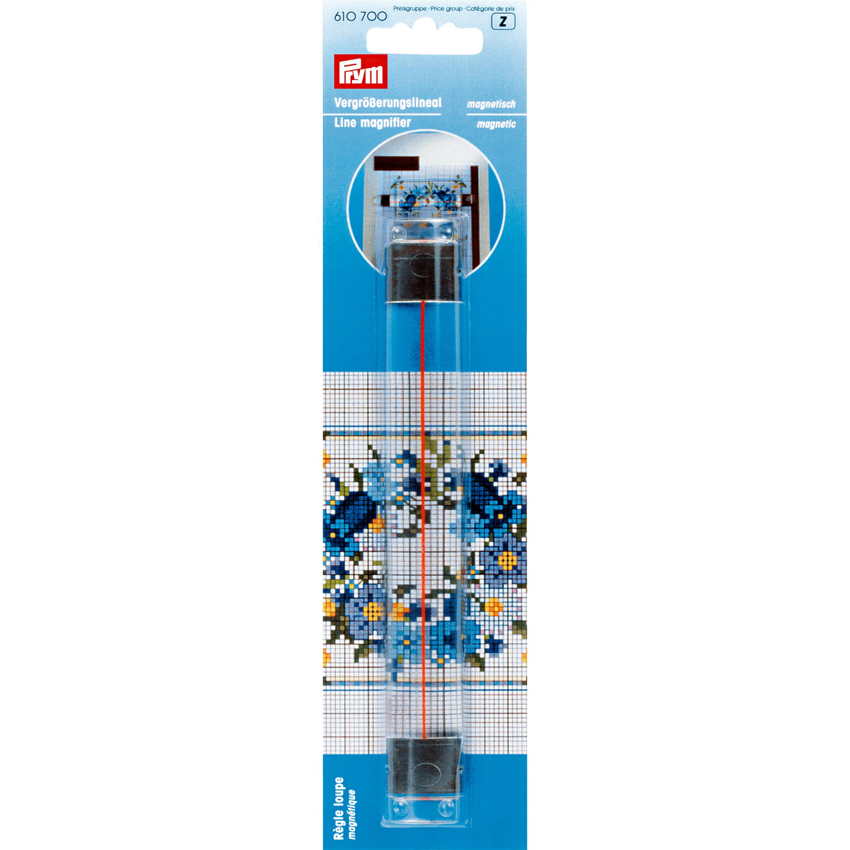 Prym Vergrößerungslineal Lupenlineal (Stick-Strickarbeiten/ 16,5 x 2,2 cm)