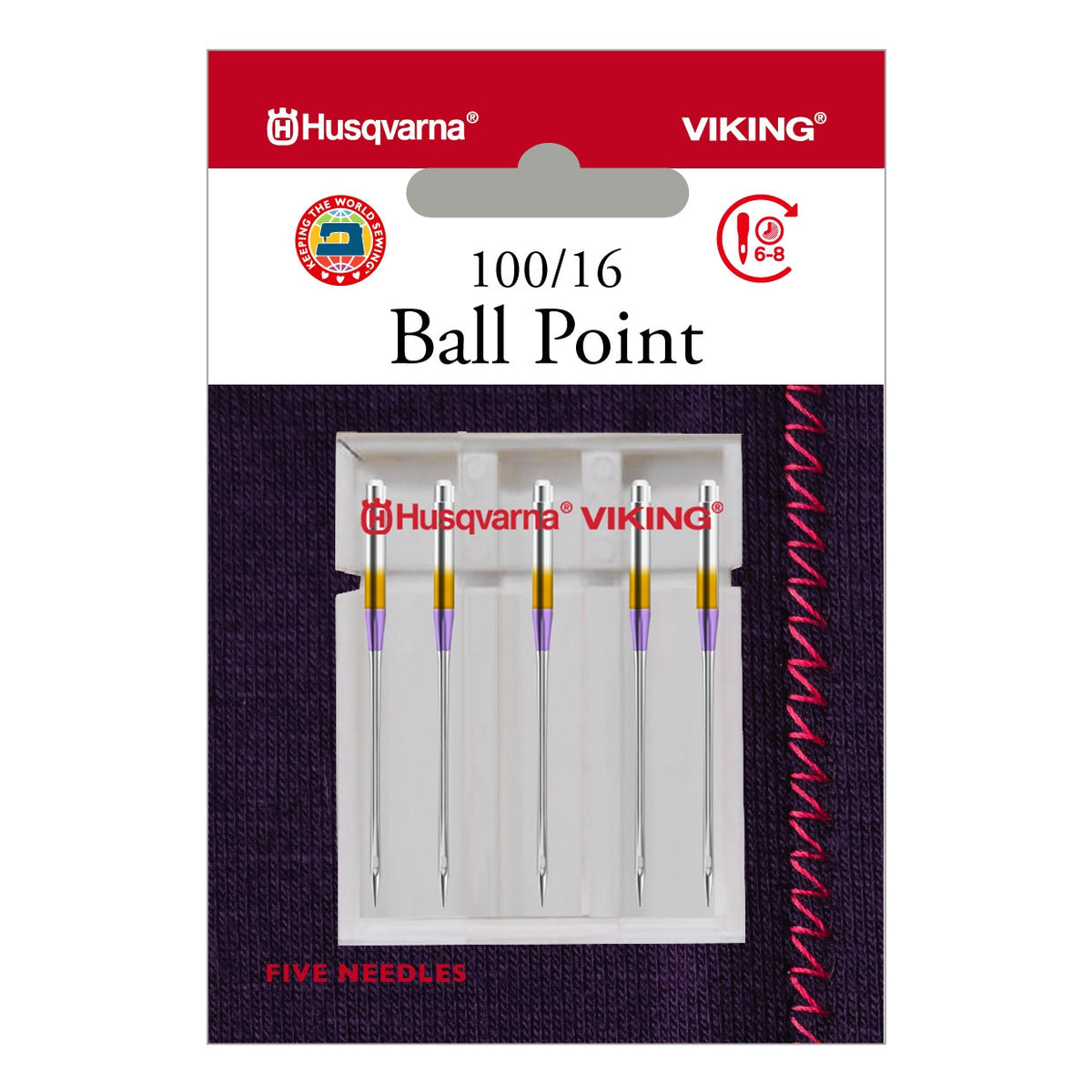 Husqvarna Viking Ball Point-Nadel Stärke 70/ System 130/ 705H-SUK/ 5 Nadeln