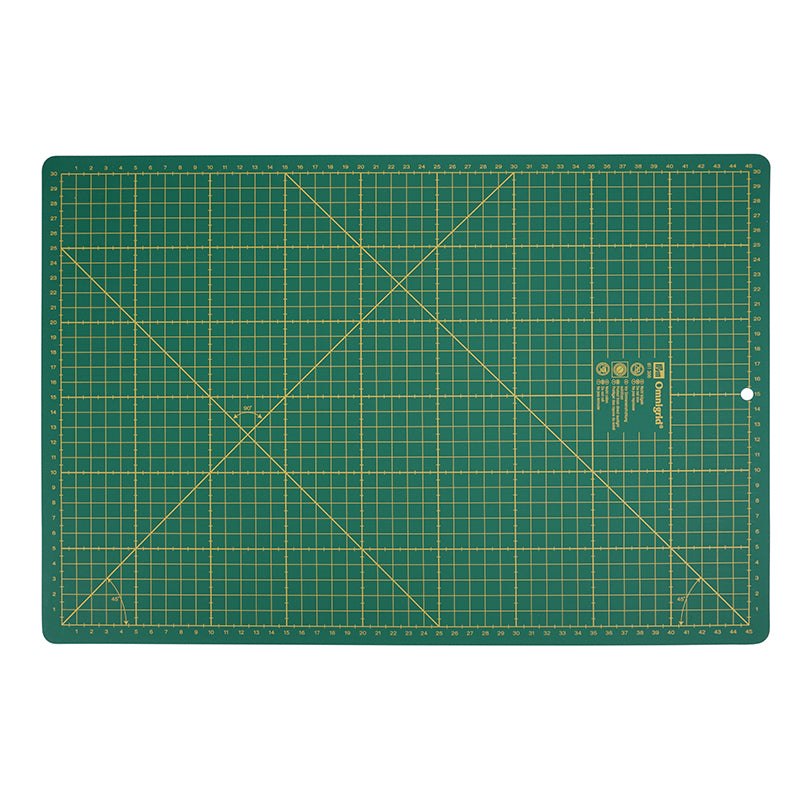Prym Schneideunterlage (30 x 45 cm/ cm/ inch Skalierung/ grün)