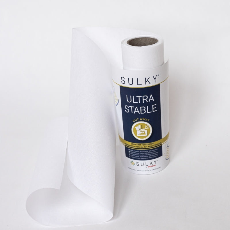 SULKY Ultra Stable (25 cm x 5 m/ weiß/ permanent klebendes Vlies zum Aufbügeln)