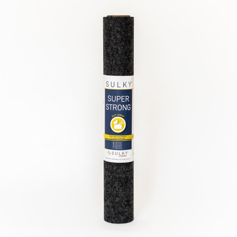 SULKY Super Strong (50 cm x 5 m/ schwarz/ Stickvlies zum Wegschneiden)