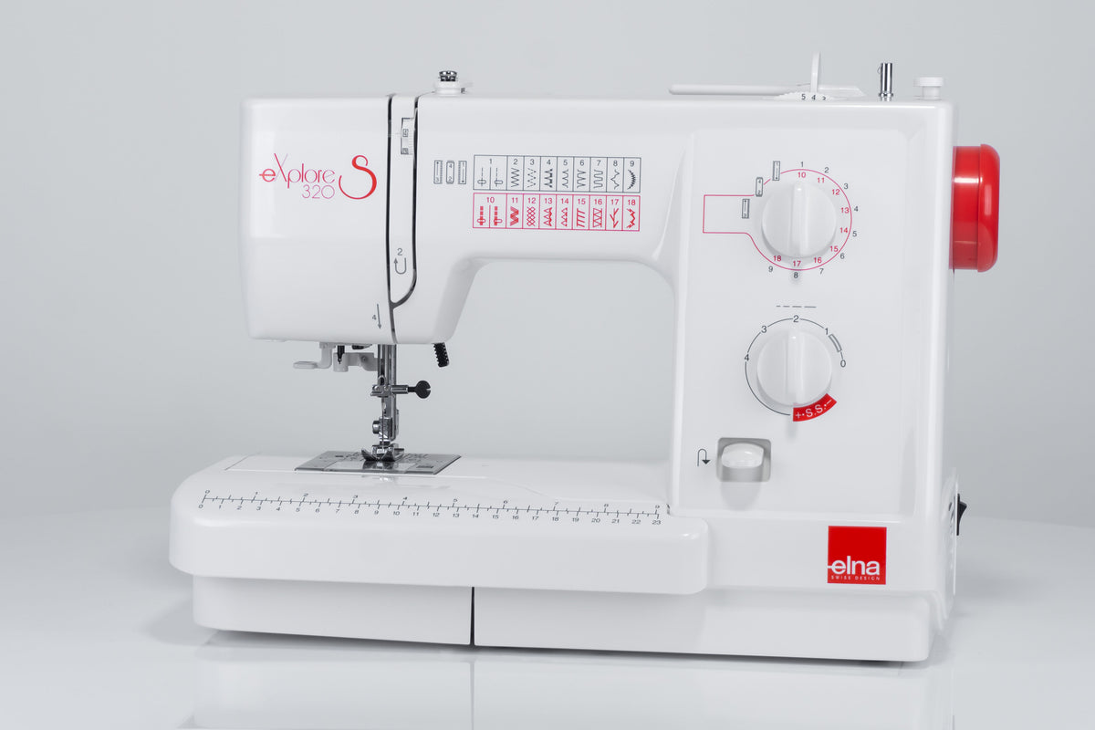 Elna eXplore 320S mechanische Nähmaschine (rot)