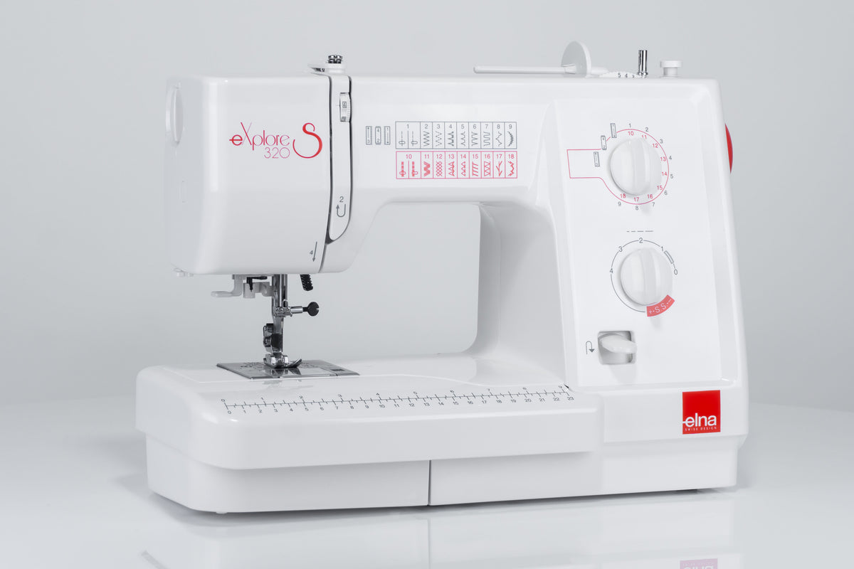Elna eXplore 320S mechanische Nähmaschine (rot)