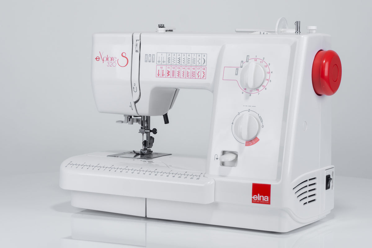 Elna eXplore 320S mechanische Nähmaschine (rot)