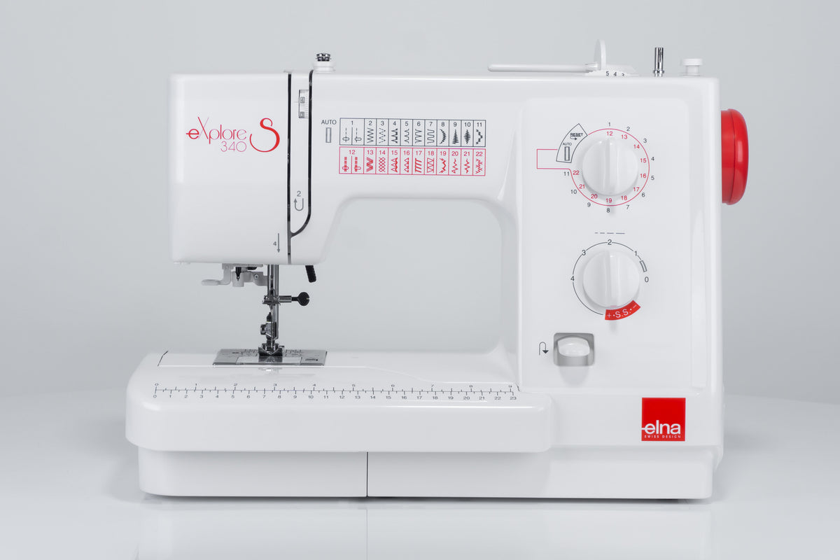 Elna eXplore 340S mechanische Nähmaschine (rot)