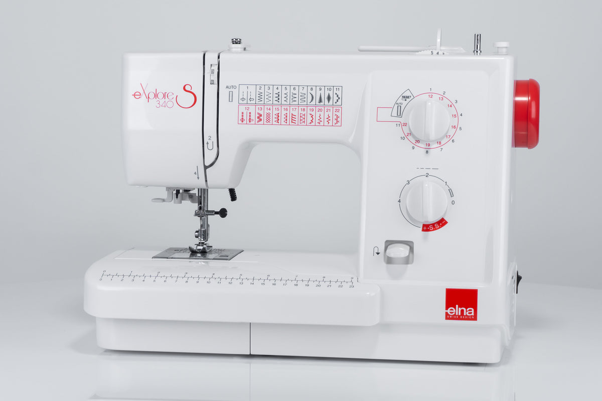 Elna eXplore 340S mechanische Nähmaschine (rot)