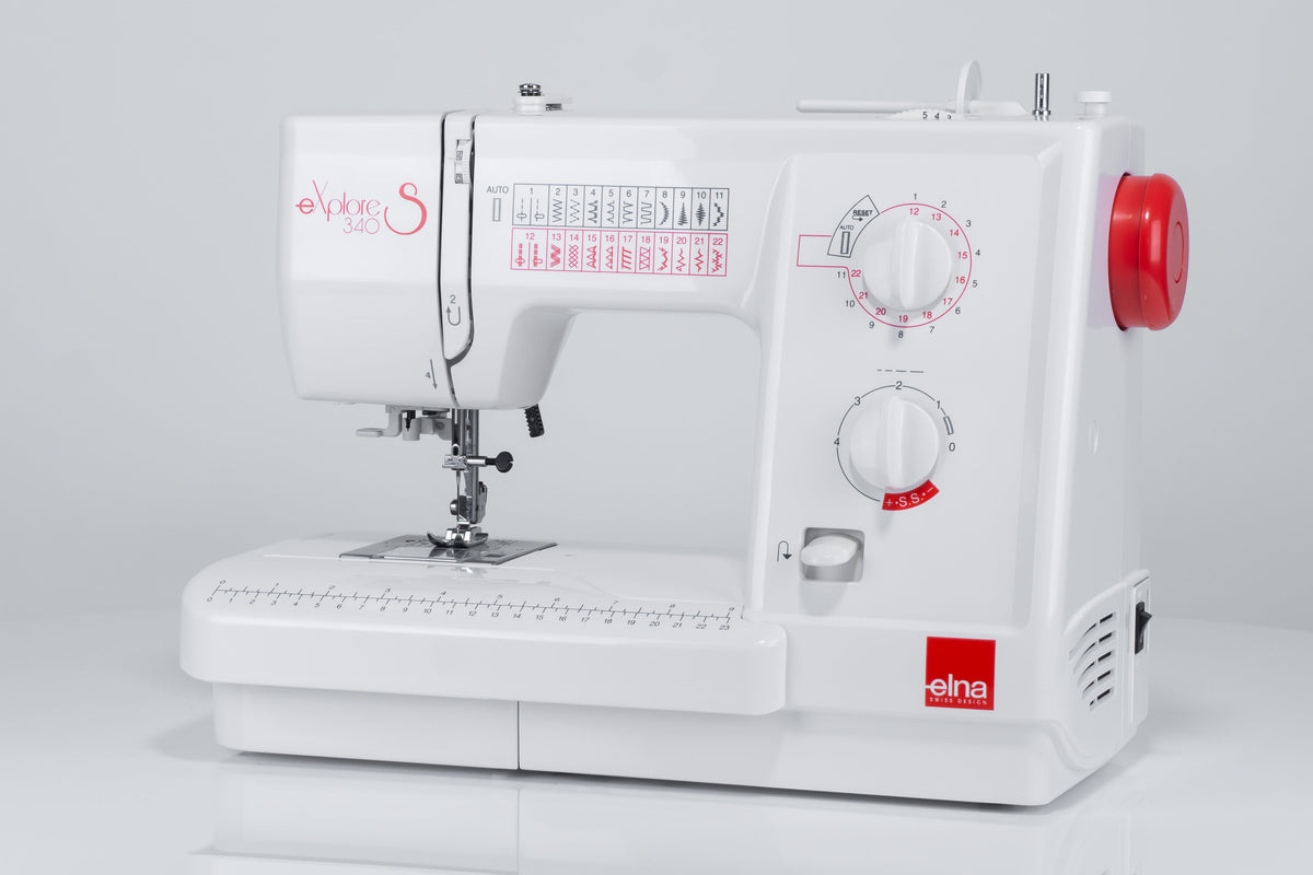 Elna eXplore 340S mechanische Nähmaschine (rot)