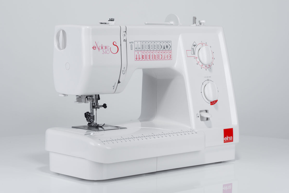 Elna eXplore 340S mechanische Nähmaschine (rot)