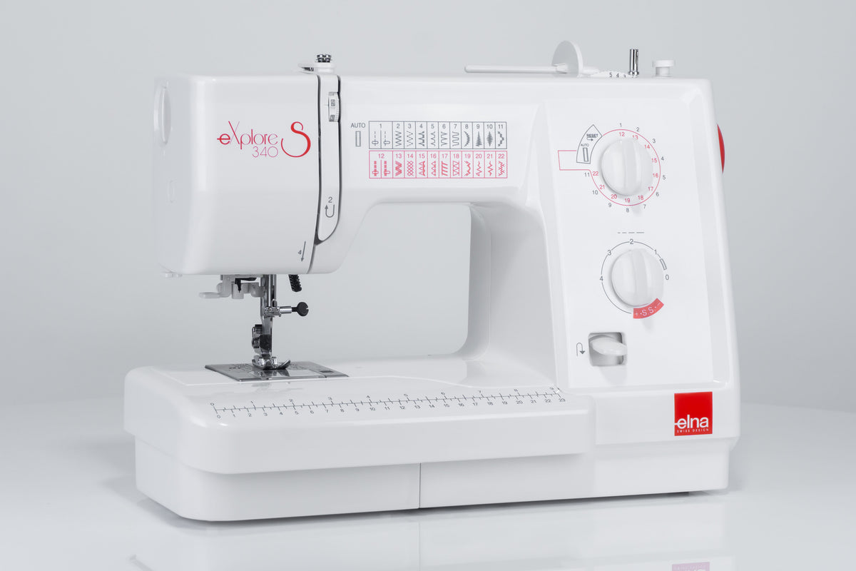 Elna eXplore 340S mechanische Nähmaschine (rot)