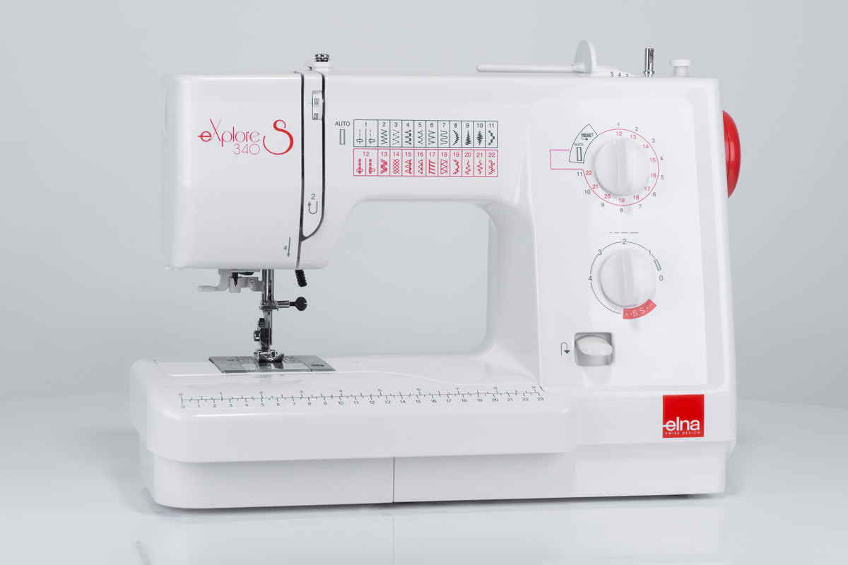 Elna eXplore 340S mechanische Nähmaschine (rot)