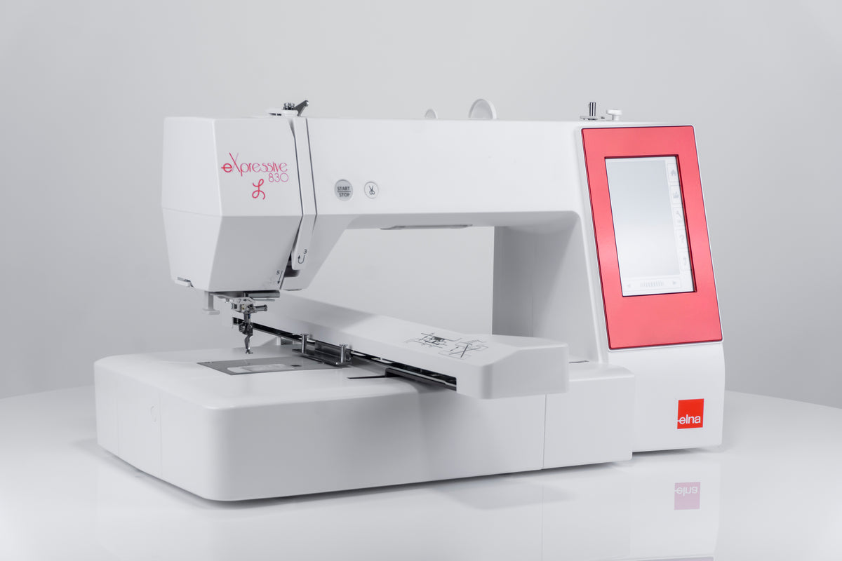 Elna eXpressive 830L Stickmaschine - mit Kreativ-Komplett-Set GRATIS