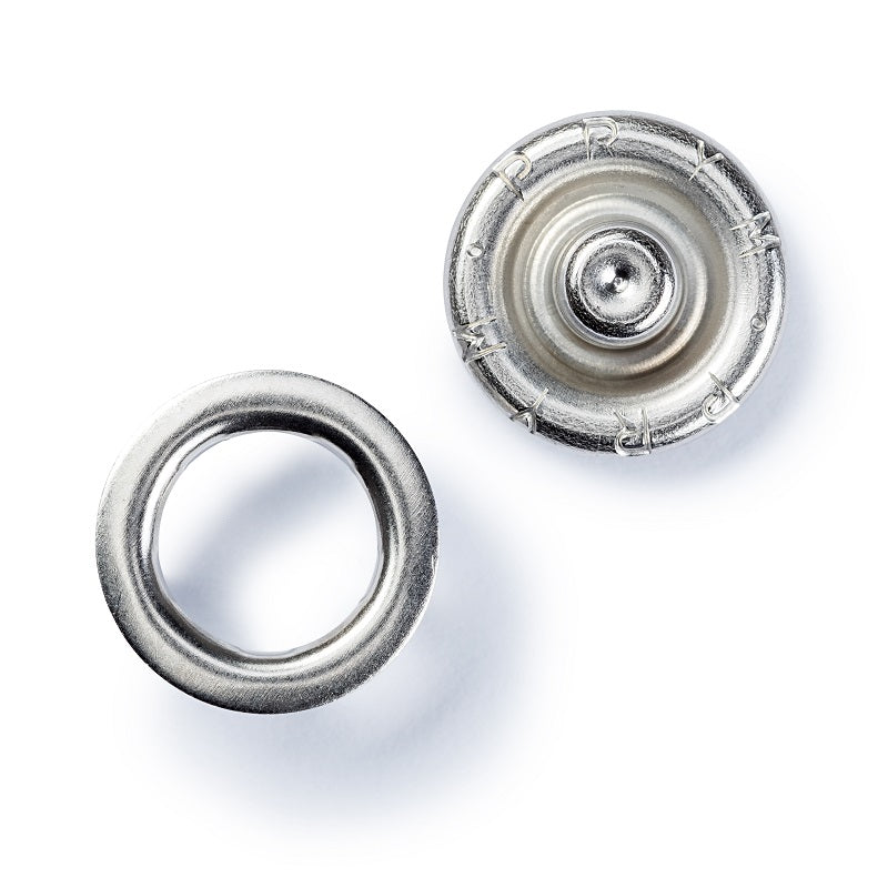 Prym Jersey Ring Druckknöpfe (18 mm/ silberfarbig/ 6 St./ inkl. Werkzeug)