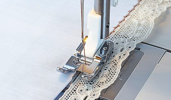 Husqvarna Viking Kantensteppfuß mit Lineal Mitte
