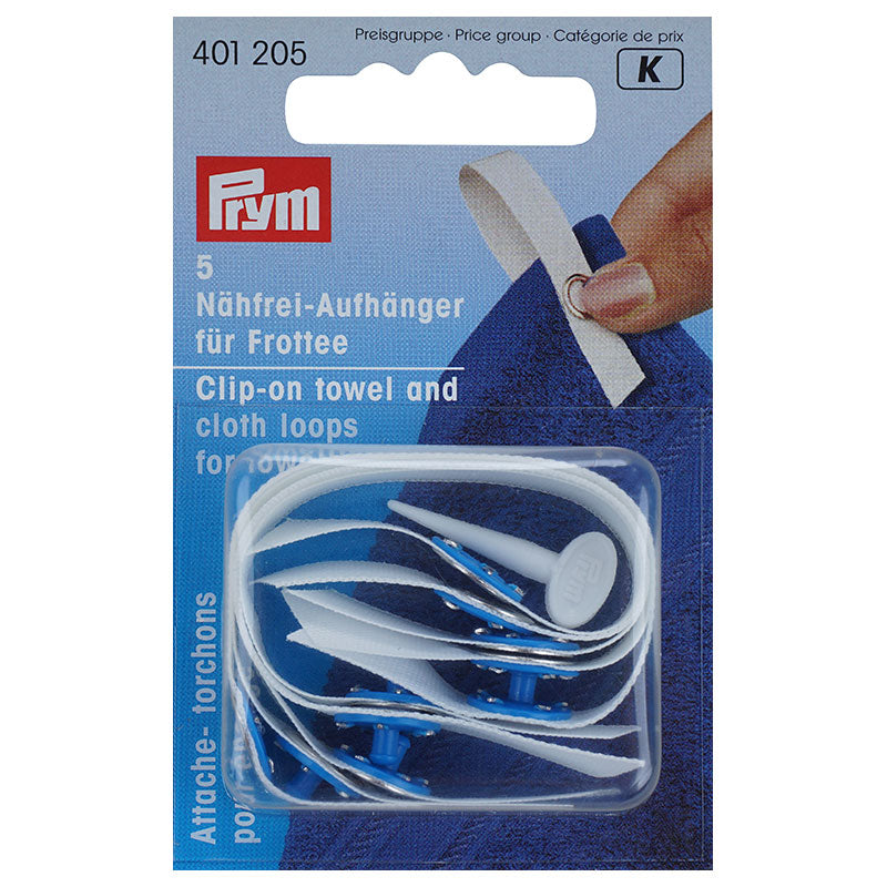 Prym Nähfrei-Aufhänger Handtuch-Clips für Frottee (weiß/ 5 St.)