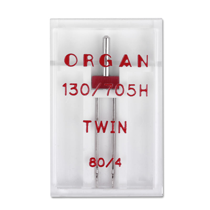Organ Zwillingsnadel / Stärke 80 (Nadelabstand 4 mm / 130/705 HZ / 1 Nadel)