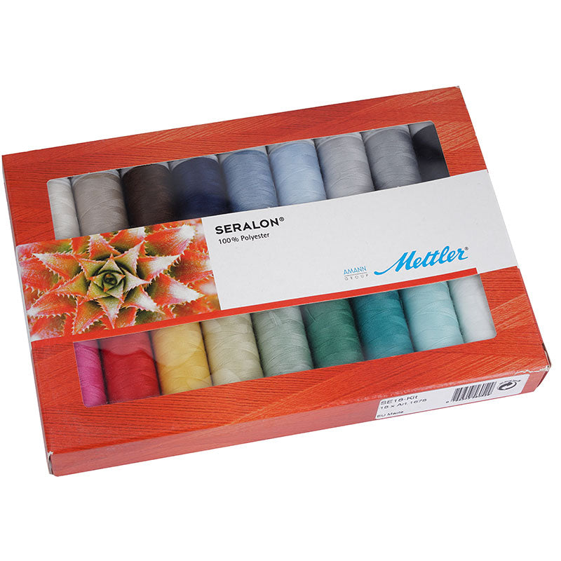 Amann Mettler Seralon No.100 Garnset (18 Farben/ 200 m)