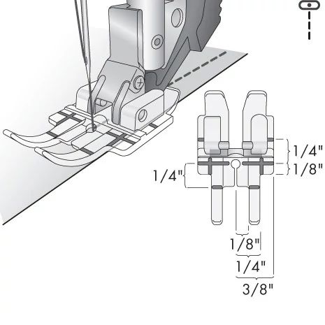 Pfaff 1/4 Inch Klarsicht- Quilt- und Patchworkfuß