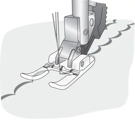 Pfaff transparenter Applikationsfuß (auch für IDT-System)