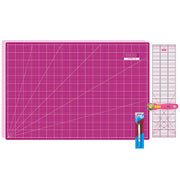 Semplix Schneidematten-Set A1 pink/ beere + GRATIS Prym Aqua-Trickmarker