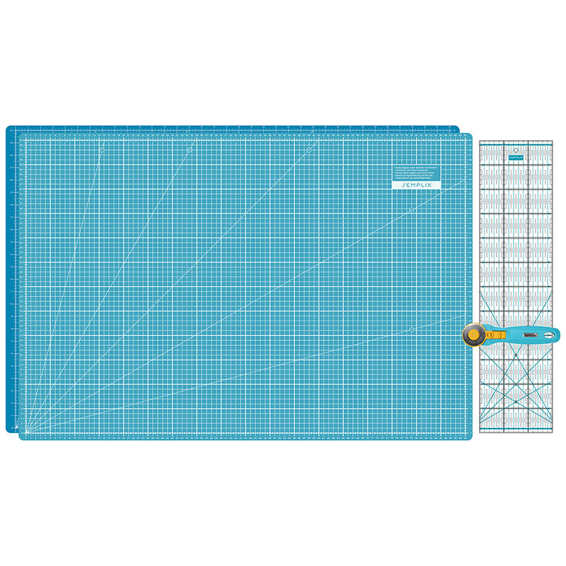 Semplix Schneidematten-Set A1 türkis/petrol (Matte 90 x 60 cm)