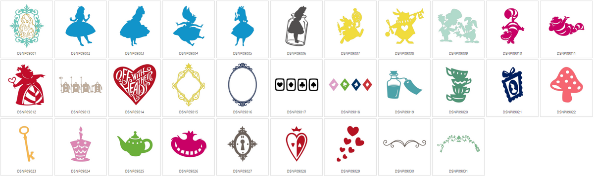 Brother Mustersammlung Disney "Alice im Wunderland" - 31 Designs