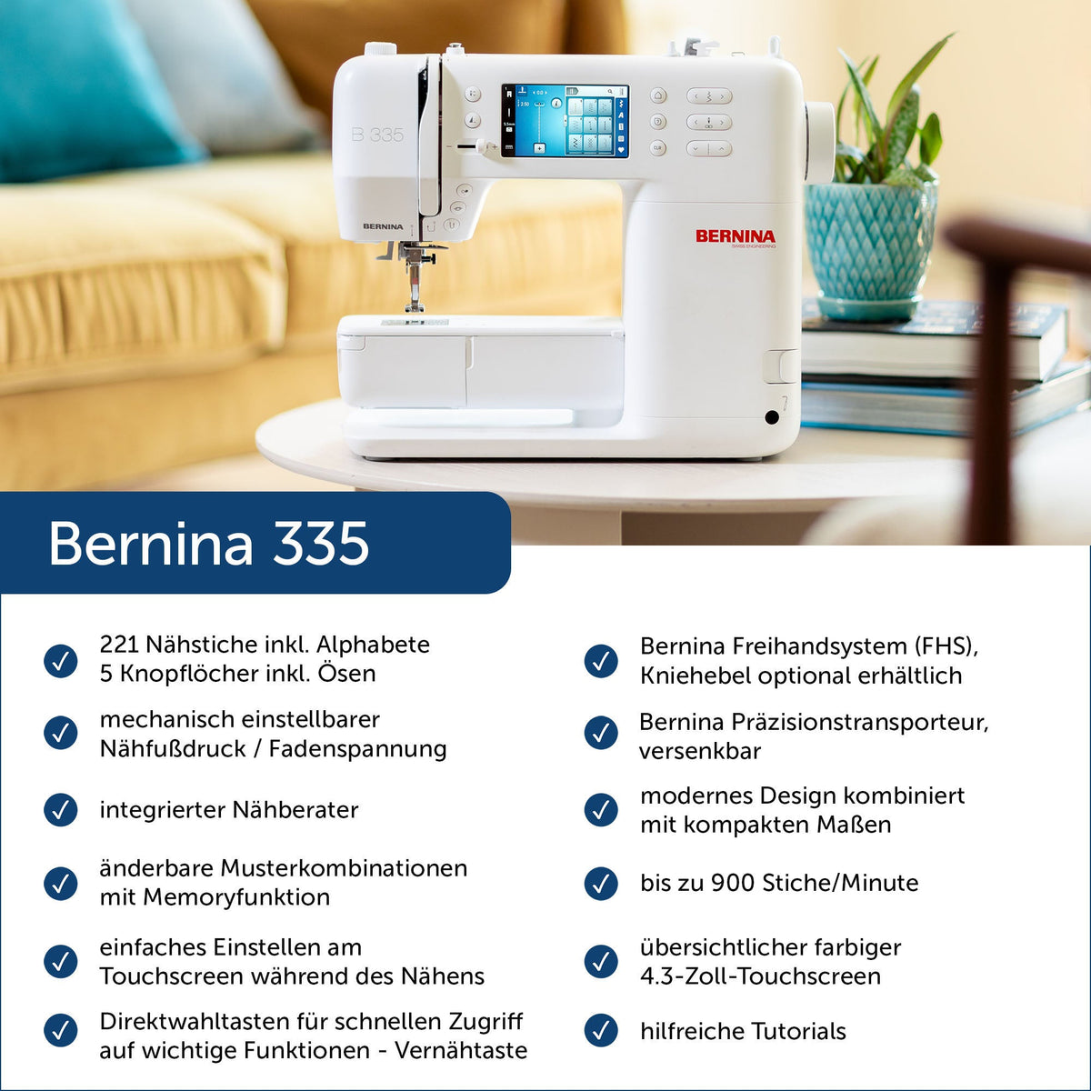 Bernina 335 Computer Nähmaschine NEUE 3er Serie (2025)