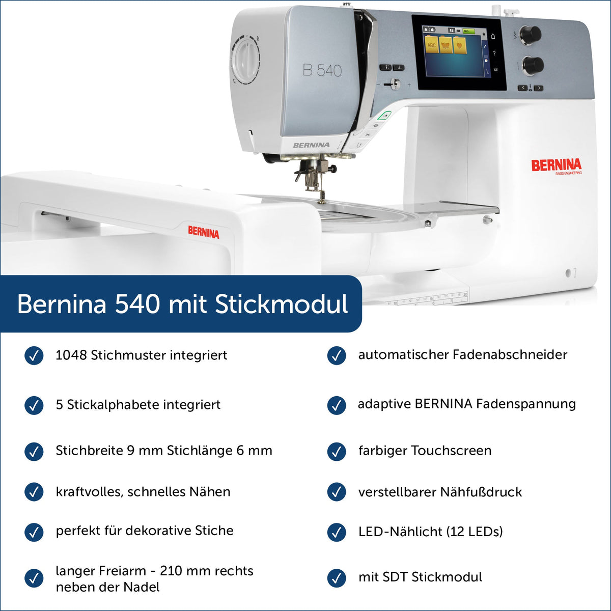 Bernina 540 Näh-und Stickmaschine mit SDT Stickmodul