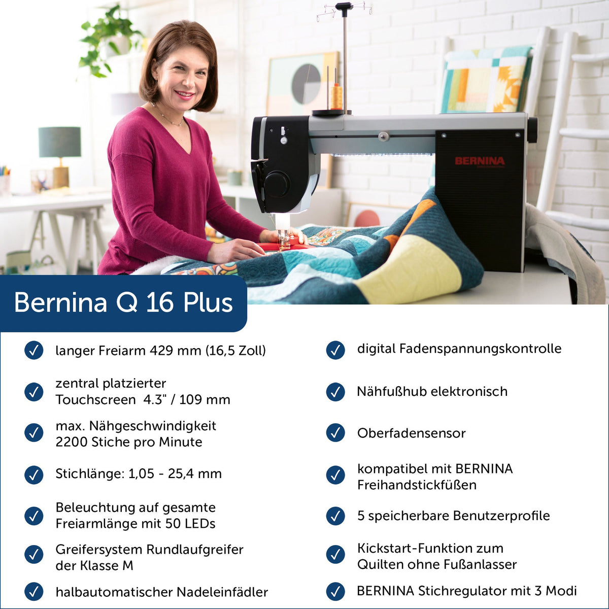 Bernina Q 16 PLUS Langarm Quiltmaschine