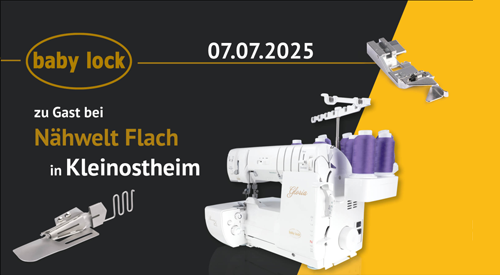 Baby Lock in der Nähwelt Flach
