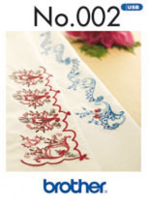 Brother Stickmusterkarte No. 002