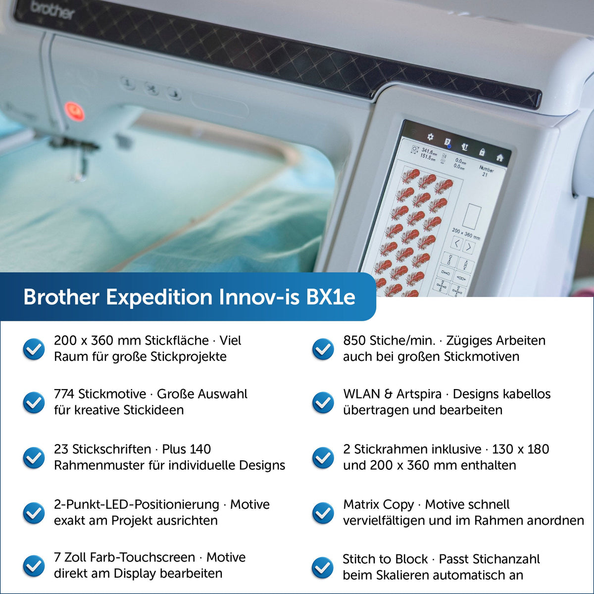 Brother Expedition Innov-is BX1e Stickmaschine Versandrückläufer