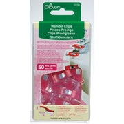 Clover Wonder Clips Quiltclips Stoffklammern, Nähklammern (25 x 10 mm/ rot/ 50 St.)