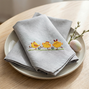 Gratis Stickdatei - drei fröhliche Küken 🐤🐥🐤