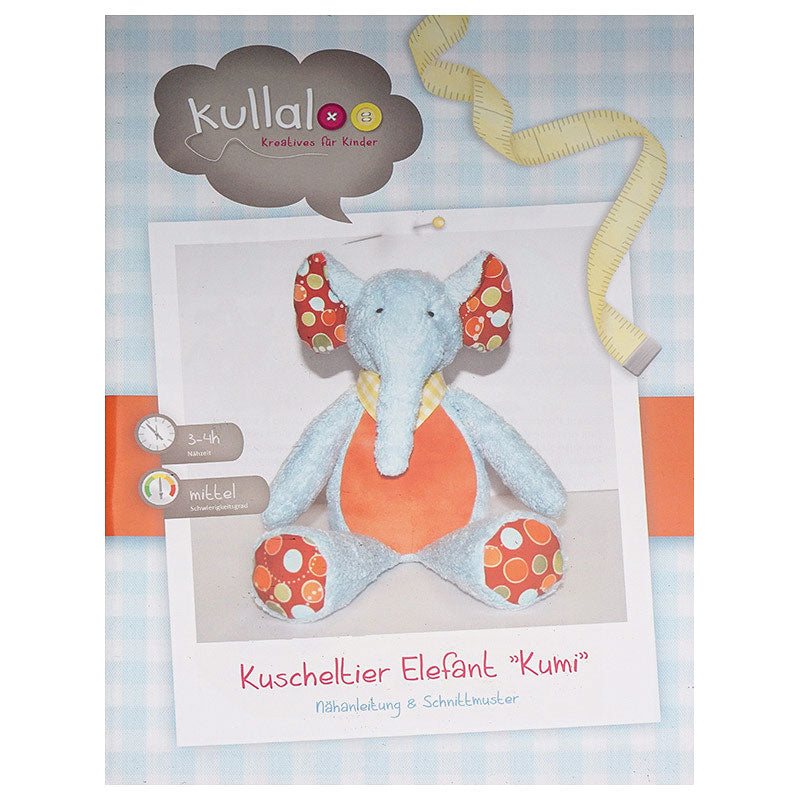 Kullaloo Kuscheltier Elefant KUMI (Nähanleitung + Schnittmuster)