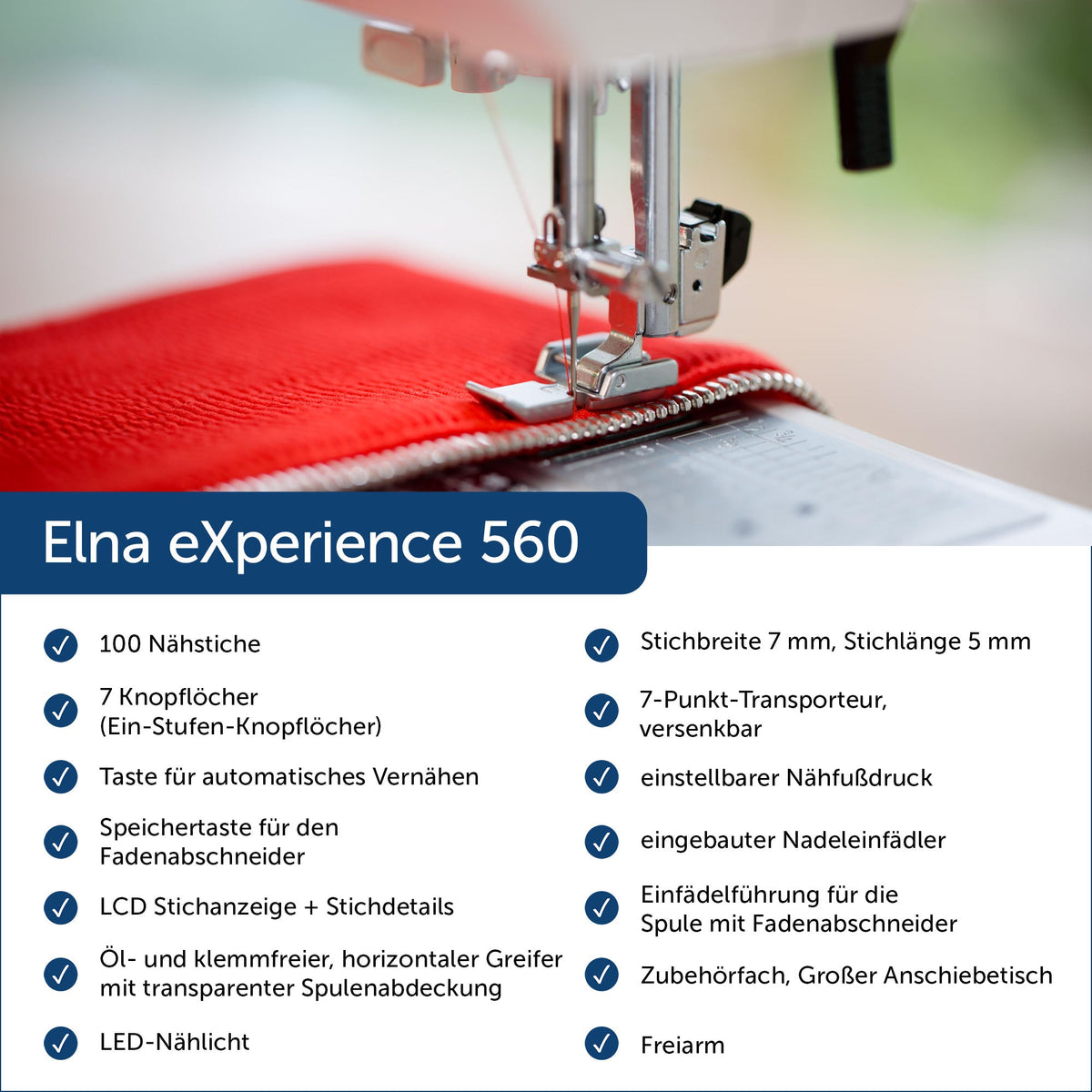 Elna eXperience 560 Näh-und Quiltmaschine