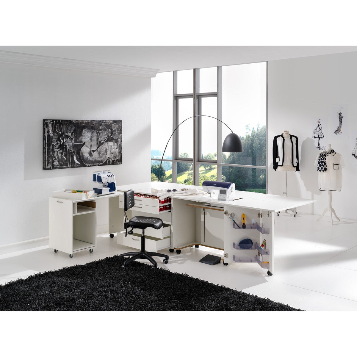 EXTEND sew-folder Nähmöbel Falt-Türe 39.11-L mit elektronischem Lift