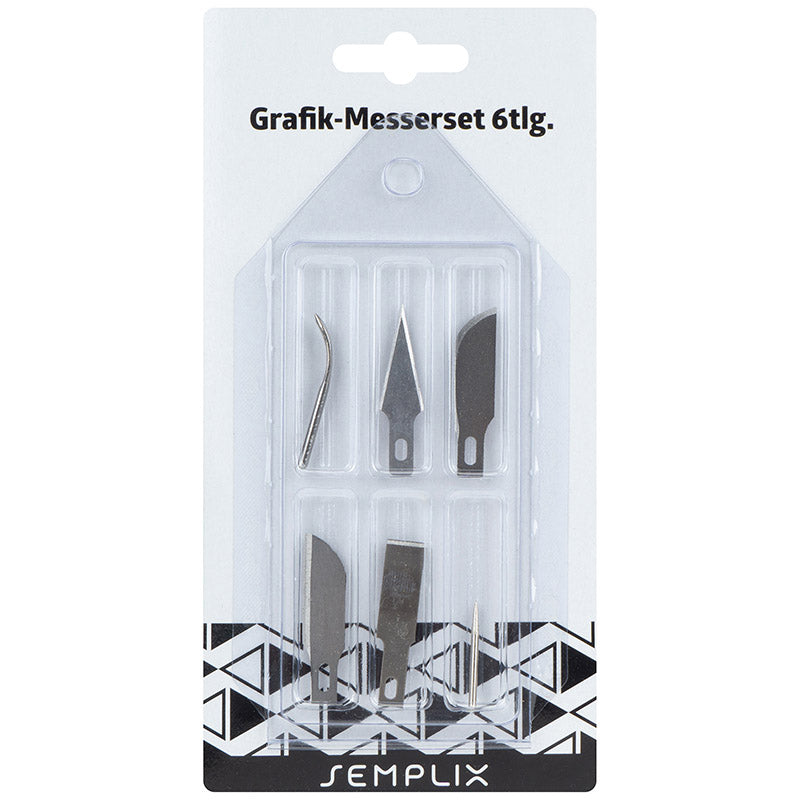 Semplix Grafikmesser-Set (Klingen/ 6-teilig)