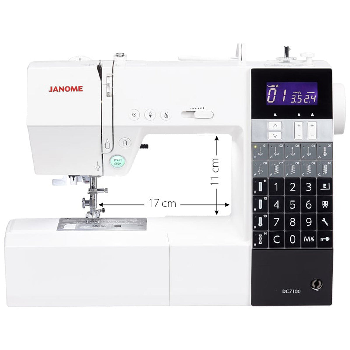 Janome DC 7100 Computer Nähmaschine inkl. großem Anschiebetisch