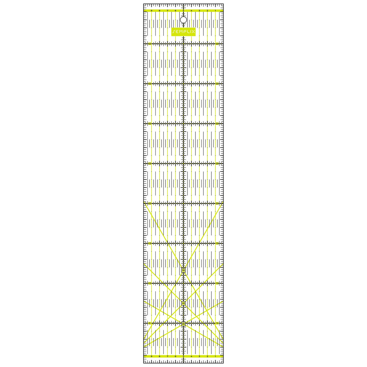 Semplix Patchwork-Quiltlineal (45 x 10 cm/ 2,5 mm dick/ gelb)