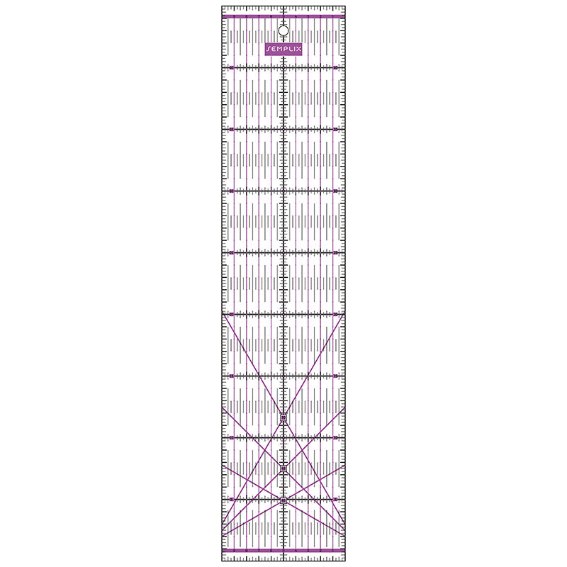 Semplix Patchwork-Quiltlineal (45 x 10 cm/ 2,5 mm dick/ lila)
