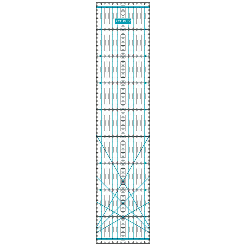 Semplix Patchwork-Quiltlineal (45 x 10 cm/ 2,5 mm dick/ türkis)