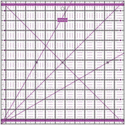 Semplix Patchwork-Quiltlineal (12,5" x 12,5"/ 2,5 mm dick/ lila)