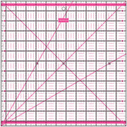 Semplix Patchwork-Quiltlineal (12,5" x 12,5"/ 2,5 mm dick/ pink)