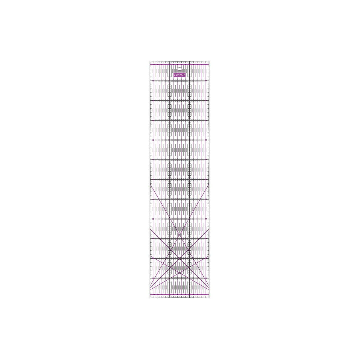 Semplix Patchwork-Quiltlineal (60 x 15 cm/ 2,5 mm dick/ lila)