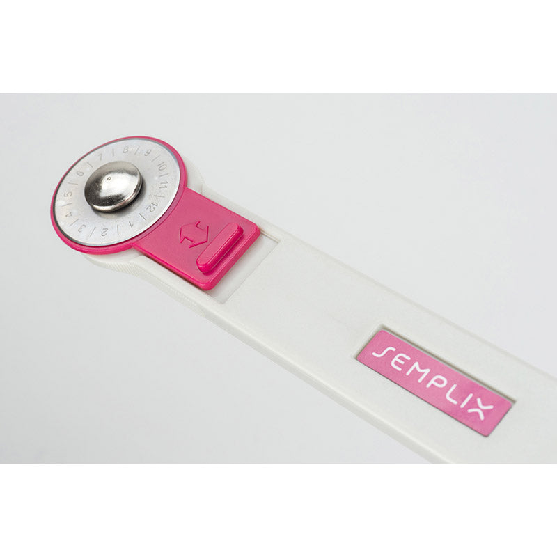 Semplix Rollschneider Mini 3 Klingen (28 mm/ gerade - Zacken - Wellen/ pink)