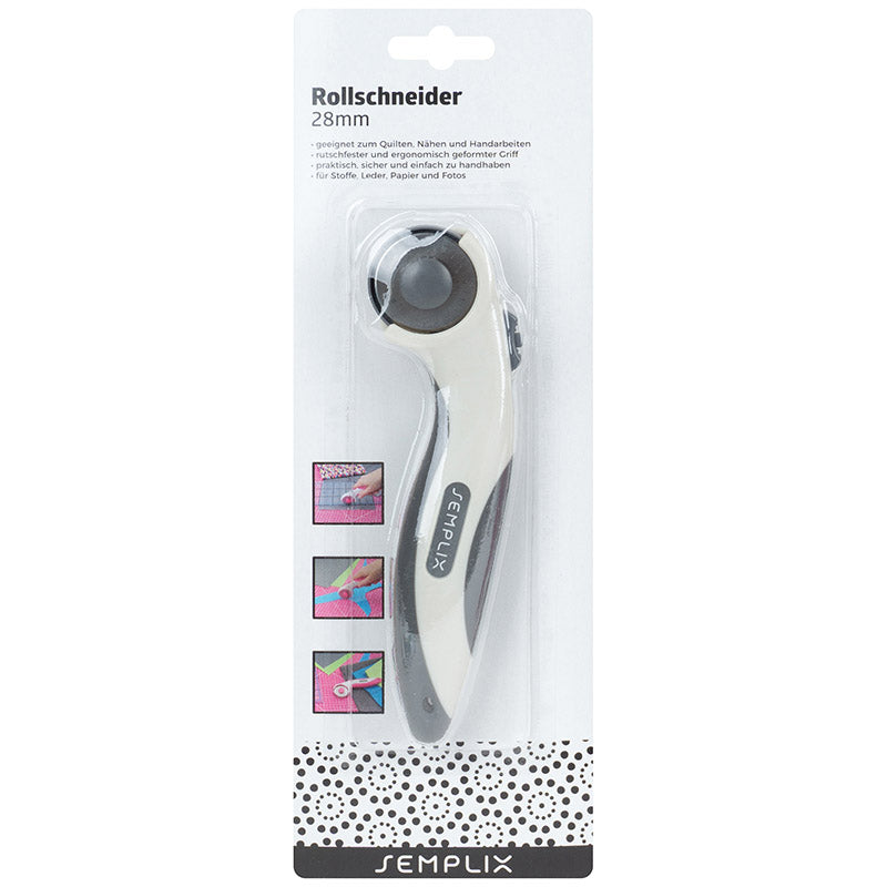 Semplix Rollschneider Mini Soft Griff (28 mm/ grau)