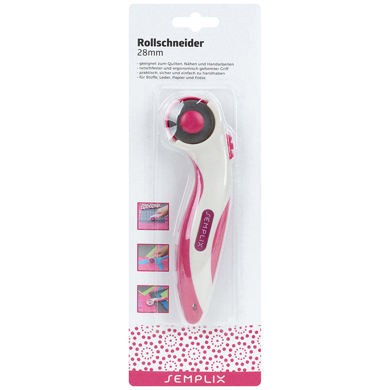 Semplix Rollschneider Mini Soft Griff (28 mm/ pink)