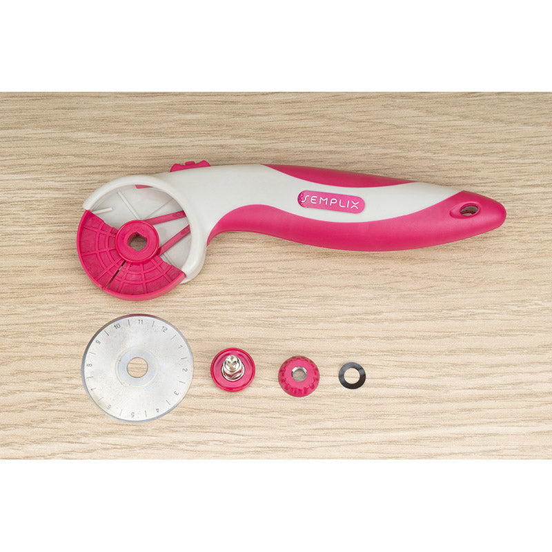 Semplix Rollschneider Maxi Soft Griff (45 mm/ pink)