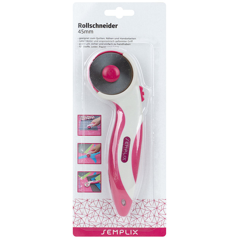 Semplix Rollschneider Maxi Soft Griff (45 mm/ pink)