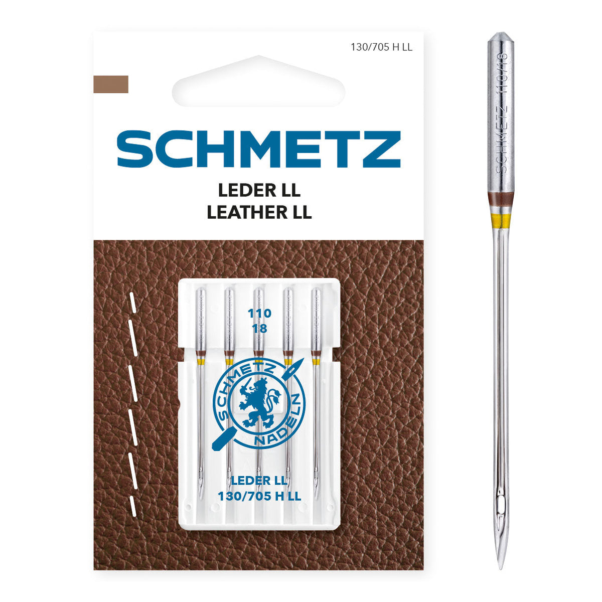 Schmetz Ledernadeln Stärke 110/ System 130/705 H LL/ 5 Nadeln